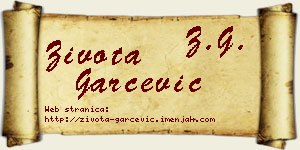 Života Garčević vizit kartica